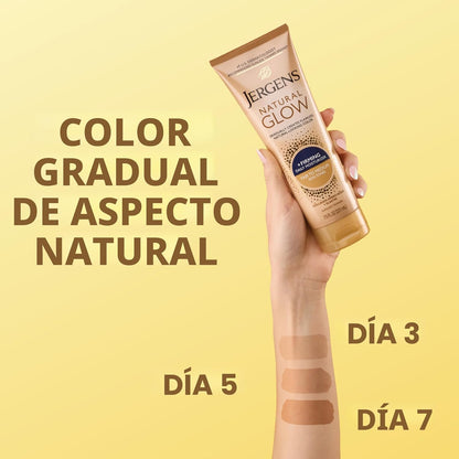 Jergens Natural Glow +Loción corporal autobronceadora reafirmante,...