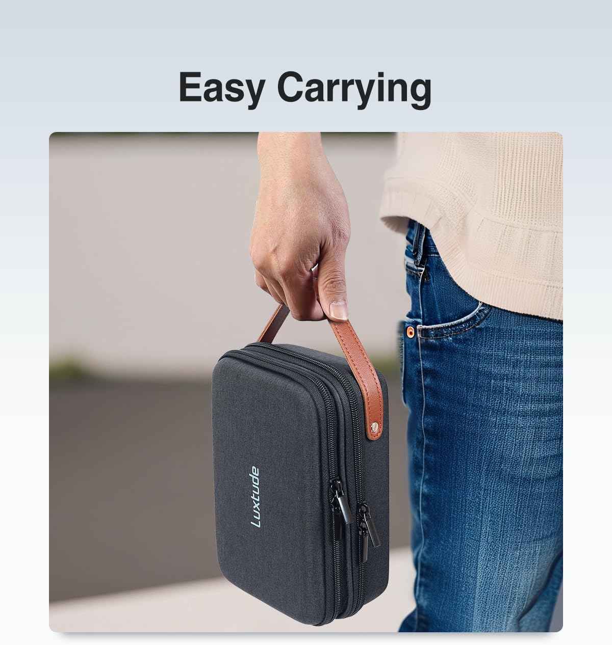Luxtude Estuche organizador de viaje, organizador de artículos elec...