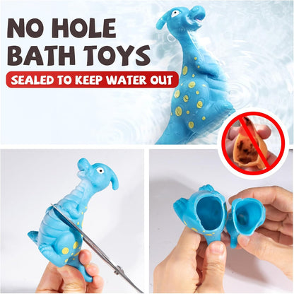 Hely Cancy Juguetes de baño de dinosaurio para niños pequeños, sin...