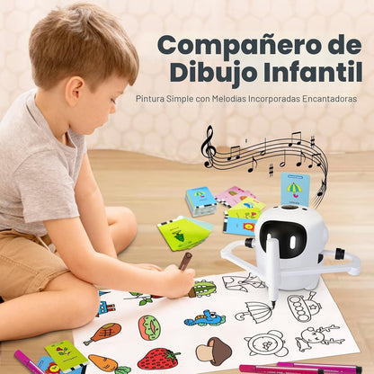 RIVGOT Robot de dibujo para niños con 150 tarjetas, máquina de dibu...