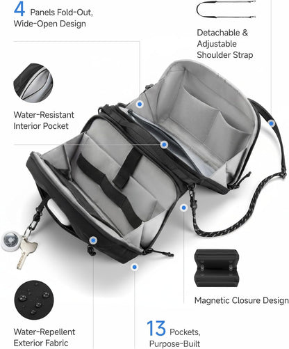 LUGGEX CBX01 - Estuche de viaje organizador de electrónica, bolsa d...