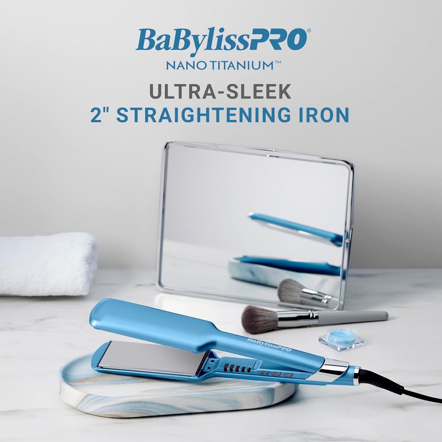 BabylissPRO Nano Titanium Ultra-Sleek Hair Straightener, Flat Iron...