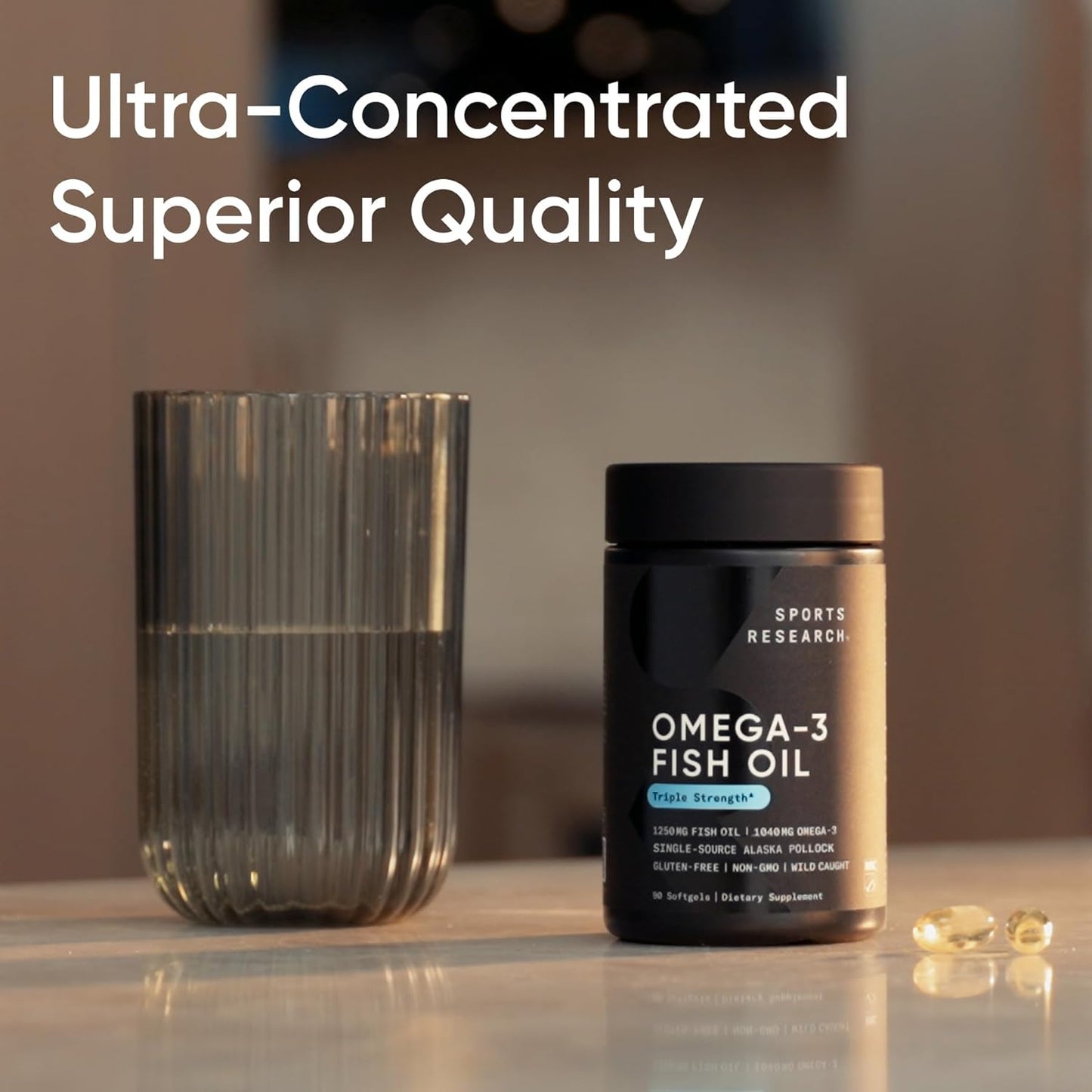 Sports Research® Mini-cápsulas blandas de aceite de pescado Omega-3...