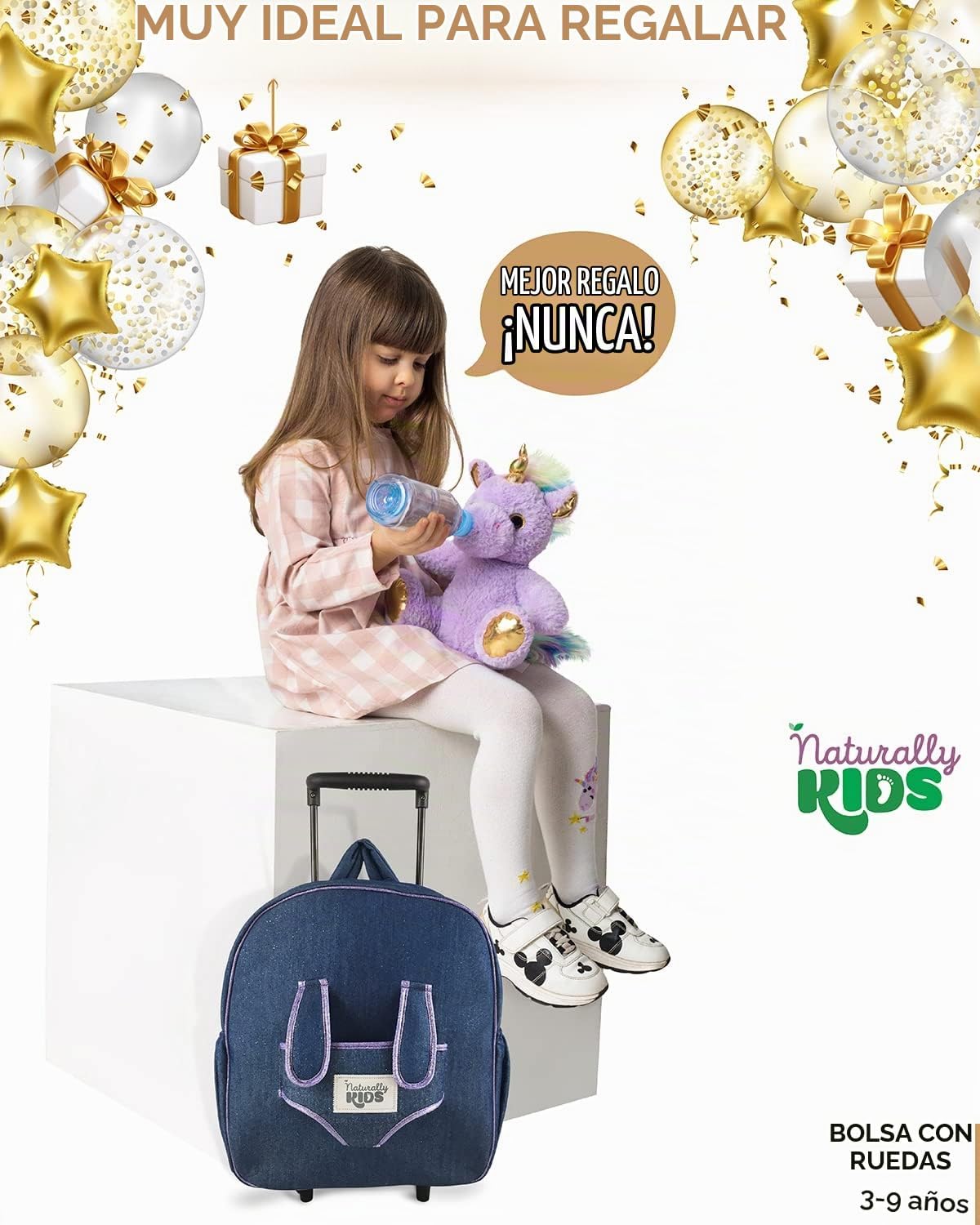 Naturally KIDS Maleta para niños pequeños con. Juguete de peluche d...