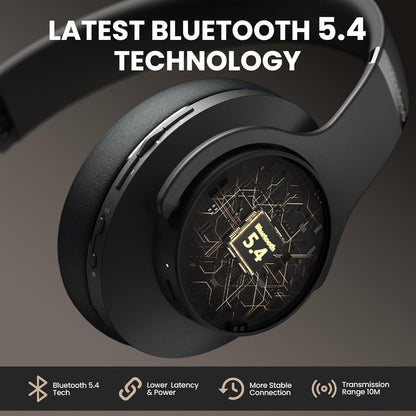 DOQAUS Auriculares Bluetooth sobre la oreja, auriculares inalámbric...