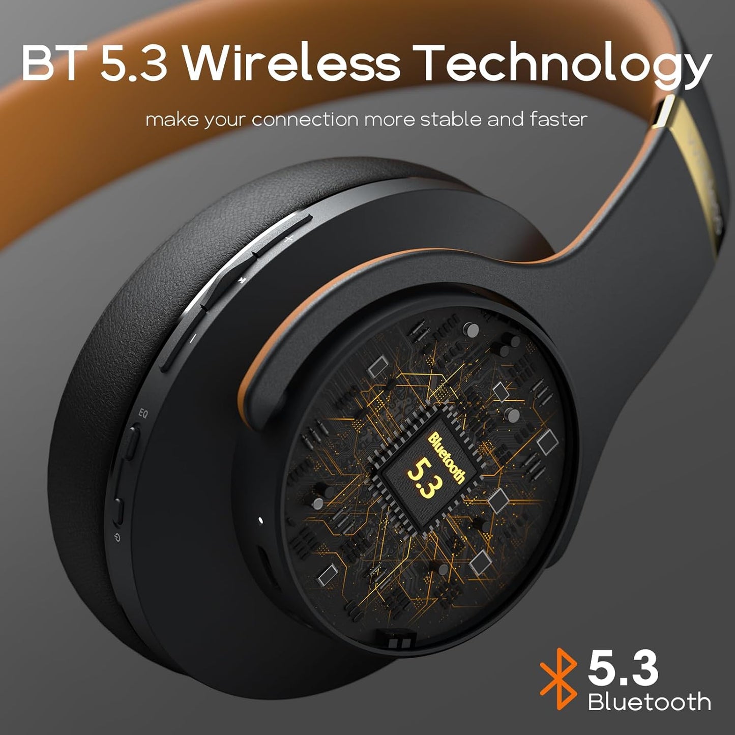 DOQAUS Auriculares Bluetooth sobre la oreja, tiempo de reproducción...