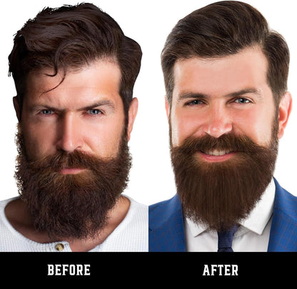 Cepillo iónico calentado para alisar el cabello para hombres, 5 ajustes de temperatura, antiquemaduras, moldeador de barba y bolsa de viaje