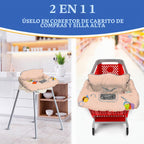PILLANI Asiento de carrito de compras para bebé, funda de silla alt...