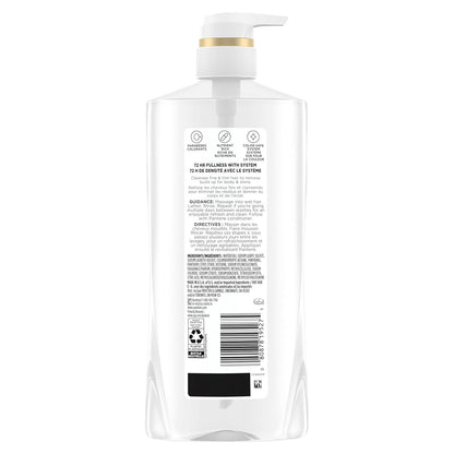 Pantene Champú, Volumen Ligero - 72 Horas de Plenitud, Nutrición Ligera con Pro-Vitamina B5 + Antioxidantes, Cabello Fino, Delgado, Teñido, Sin Parabenos, Elimina la Acumulación para Cuerpo y Brillo