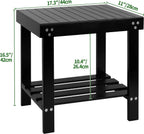 VaeFae Taburete de bambú para asiento de spa, reposapiés, taburete...