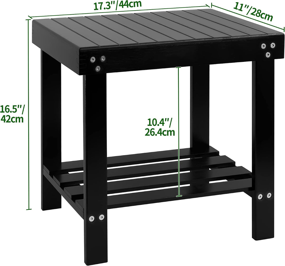 VaeFae Taburete de bambú para asiento de spa, reposapiés, taburete...