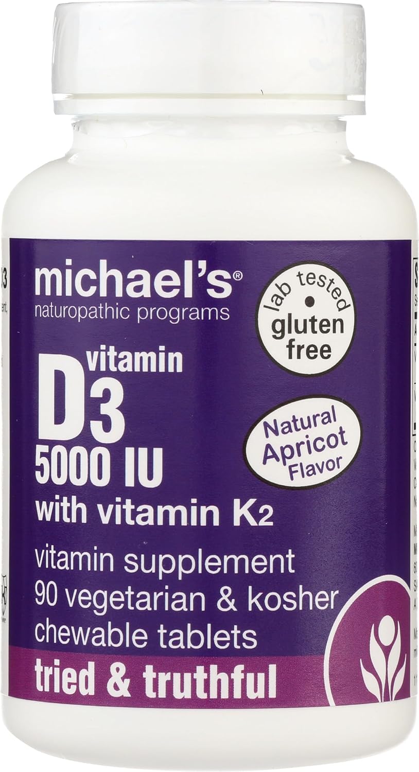 Michael's Naturopathic Programs Vitamina D3 con K2-5000 IU, 90...