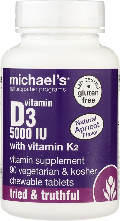 Michael's Naturopathic Programs Vitamina D3 con K2-5000 IU, 90...