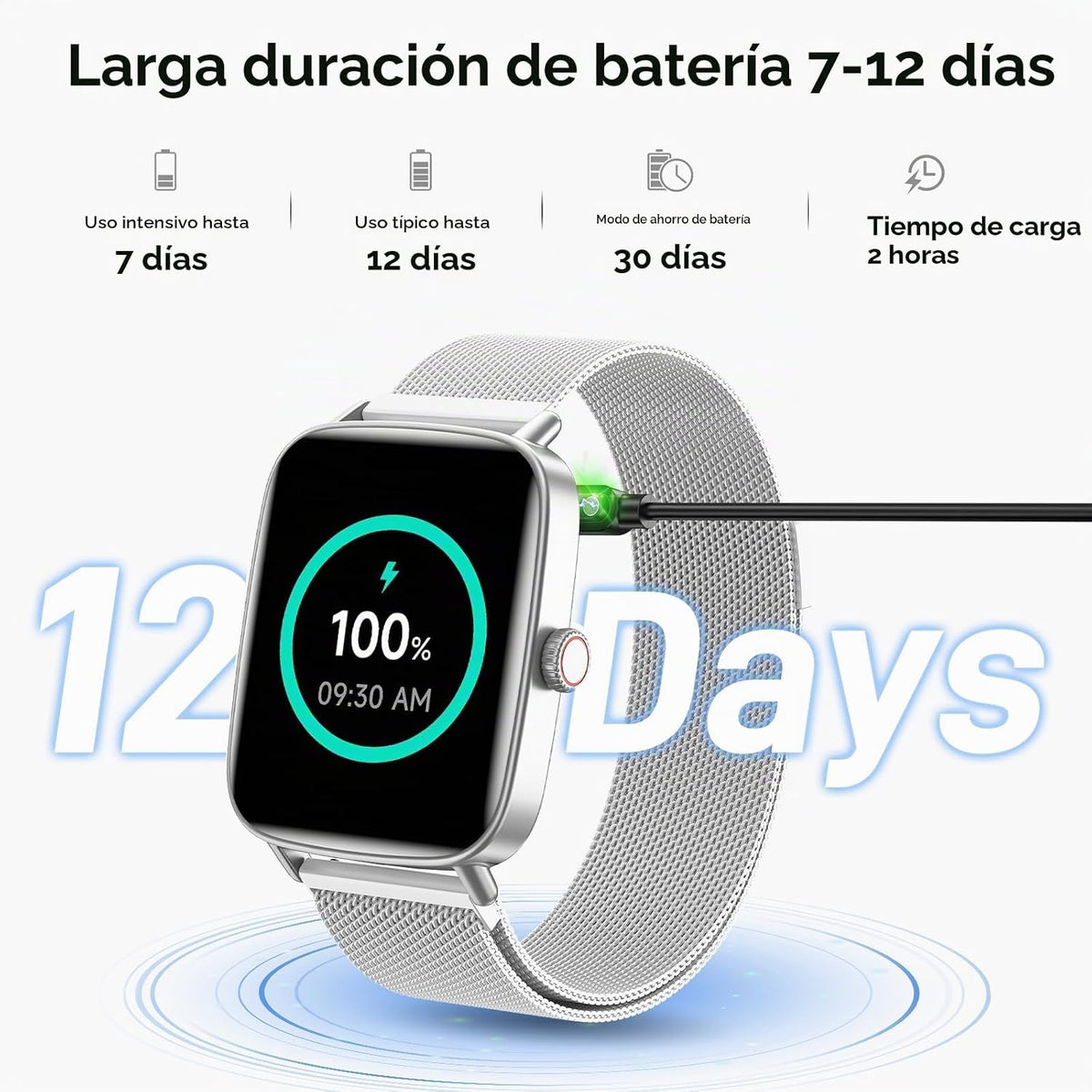 Tensky Reloj inteligente para mujer, 1.85 pulgadas HD AMOLED Fitnes...