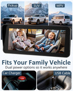Cámara de Coche para Niños de 2 Yakry para Asiento: Pantalla Ultraw...