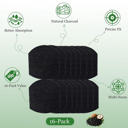 Paquete de 16 filtros absorbentes de olores de carbón activado con...