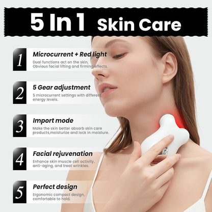 Dispositivo Facial de Microcorriente, Última Tecnología de Luz Roja...