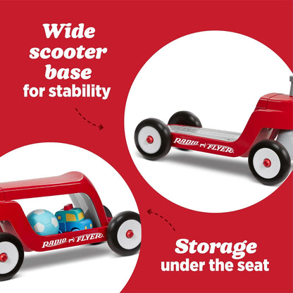 Radio Flyer Scoot 2 Scooter, azul, para niños de 1 a 4 años, juguet...