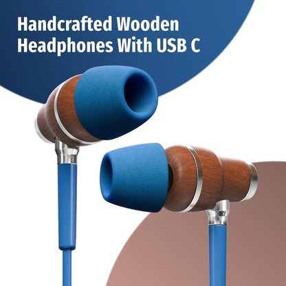 Auriculares con cable de madera premium de Symphonized para iPhone...