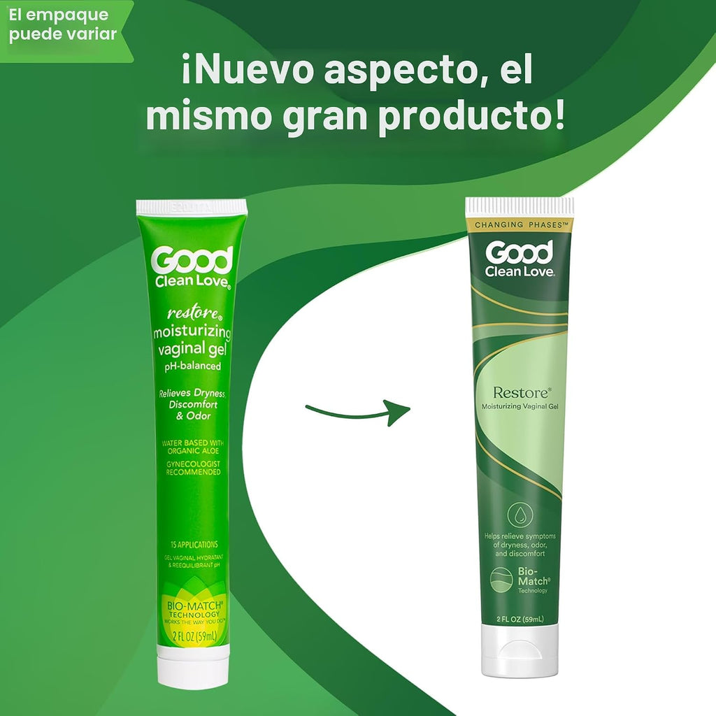 Good Clean Love Restore - Gel vaginal hidratante con pH equilibrado...