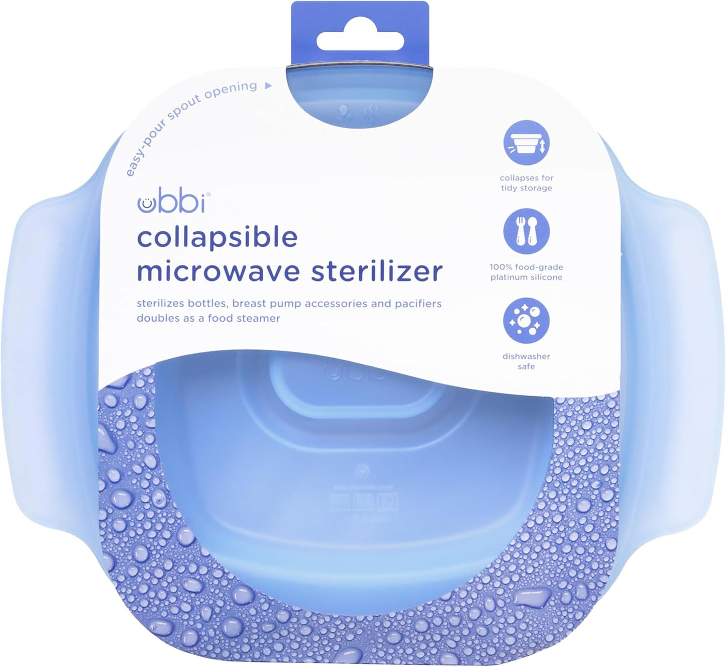 Ubbi Esterilizador de vapor plegable para microondas para biberones...