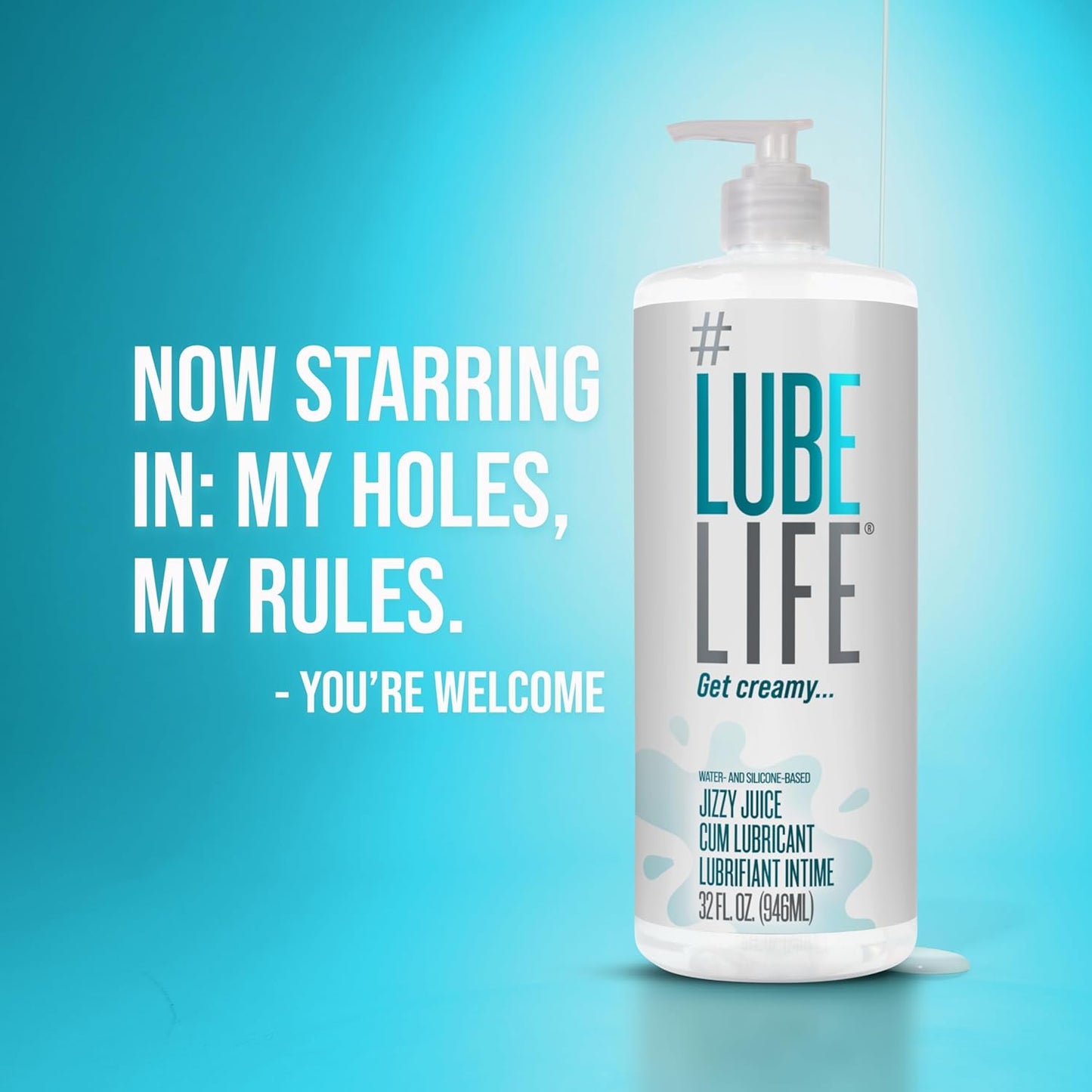 LubeLife Jizzy Juice - Lubricante grueso y cremoso para hombres, mu...