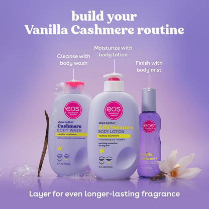 eos Shea Better Gel de Ducha de Cachemira, Vainilla Cachemira, Hidr...