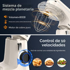 Honinst Batidora de pie, 6.5 cuartos de galón 10 velocidades cabeza...