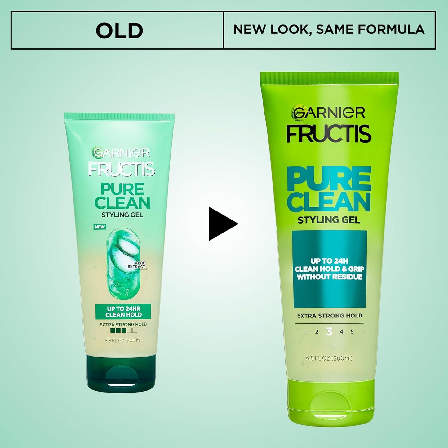 Garnier Fructis Style Pure Clean - Gel de peinado, 6.8 onzas líquid...