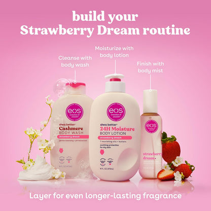 eos Gel de baño de cachemira \u2013 Strawberry Dreams, gel hidratan...