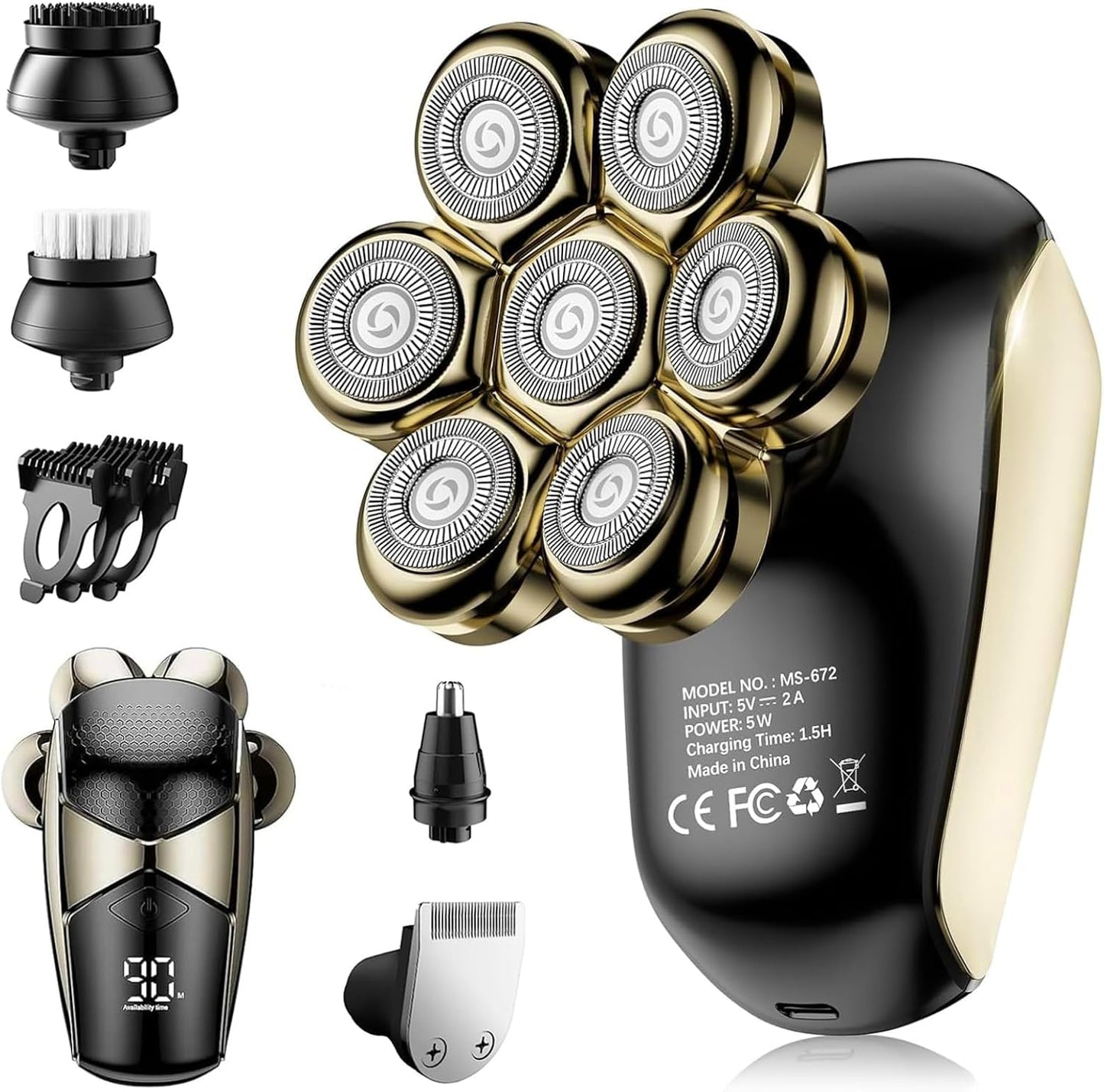 SHPAVVER ETHUP Afeitadoras de cabeza para hombres calvos: Maquinill...