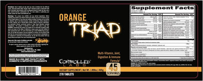 CONTROLLED LABS Orange Triad Multivitamina diaria, suplemento depor...