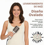 Aima Beauty Pequeño auto doble voltaje secador de pelo cepillo fres...
