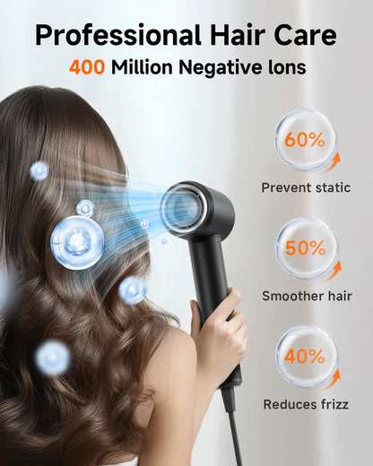 PLUZZ Secador de pelo profesional con difusor para cabello rizado,...