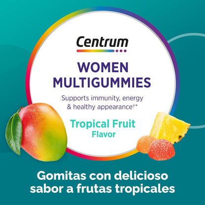 Centrum Gomitas Multivitamínicas para Mujeres, Apoyo Inmune, Energí...
