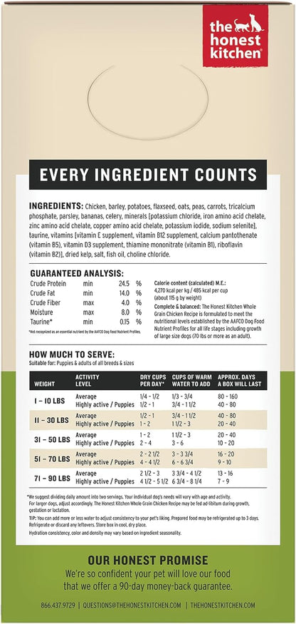 The Honest Kitchen, comida para perros de grado humano de grano ent...