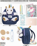 Mochila para niños pequeños Naturally KIDS con. Peluche Unicornio B...
