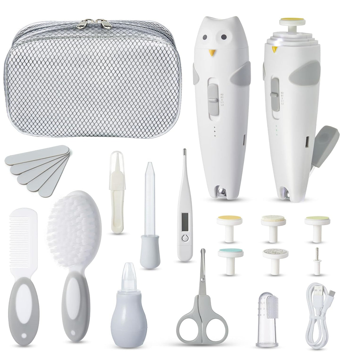 Lictin Kit de Cuidado de la Salud y Aseo del Bebé, Cortaúñas Eléctr...