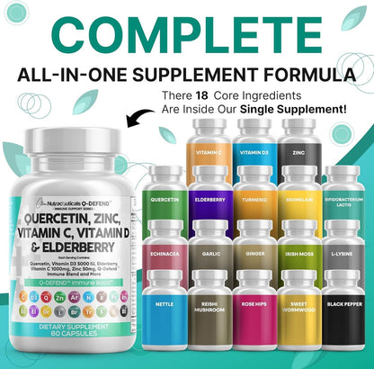 Clean Nutraceuticals Quercetina, zinc, vitamina C, vitamina D, brom...