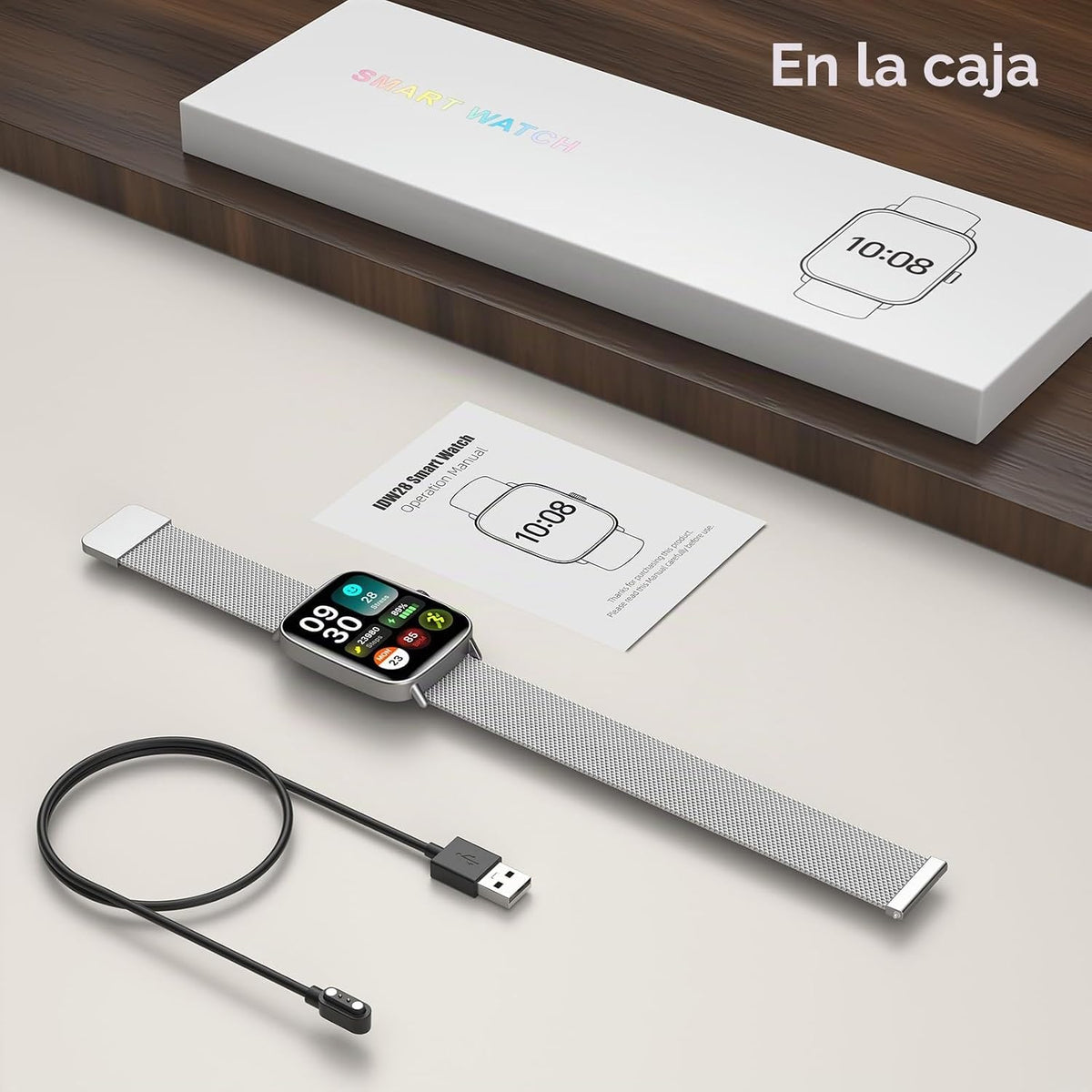 Tensky Reloj inteligente para mujer, 1.85 pulgadas HD AMOLED Fitnes...