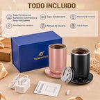 Juego de 2 tazas de café con agitación automática, tazas calentadas...