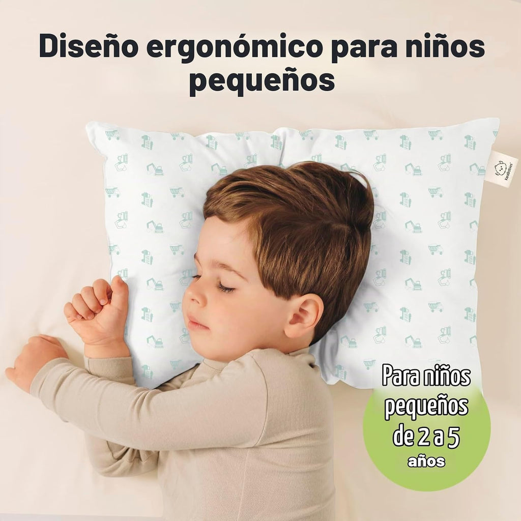 KeaBabies 2pk - Almohadas para niños de 2 años a 5,13 x 18 pulgadas...