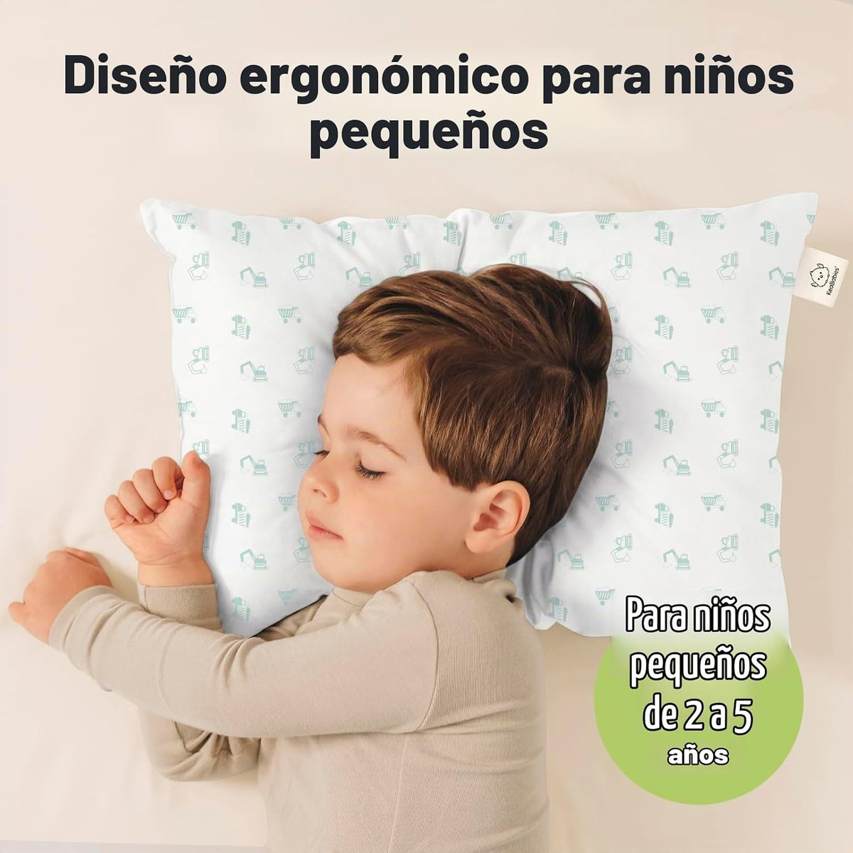 KeaBabies 2pk - Almohadas para niños de 2 años a 5,13 x 18 pulgadas...