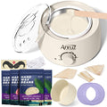 Anruz Kit de depilación en crema cálida para mujeres y hombres, oll...