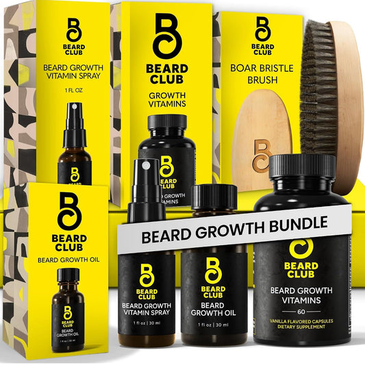 Kit Premium de Crecimiento de Barba Beard Club - Aceite de Crecimie...