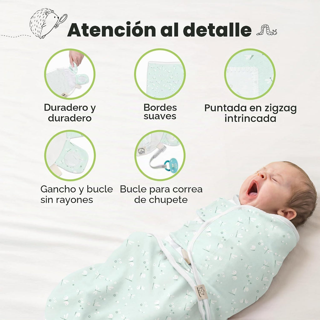 Paquete de 3 sacos de dormir orgánicos para bebé - Mantas envolvent...