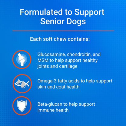 Nutramax Cosequin for Senior Dogs Suplemento de salud articular, co...