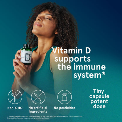 Puori Cápsulas blandas de vitamina D3, 2500 UI (62.5 mcg) \u2013 Su...