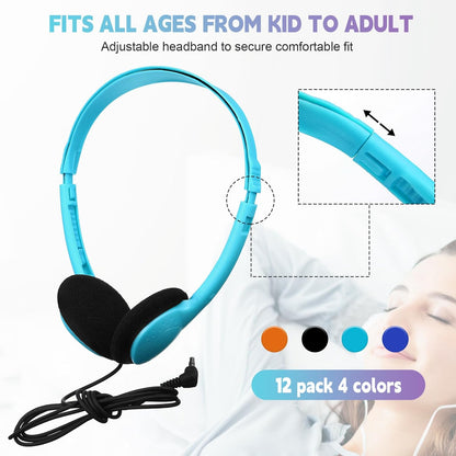Konohan Paquete de 12 auriculares a granel para escuela, estudiante...