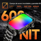 BRUBOSES Reloj inteligente para hombre, respuesta militar, con pant...